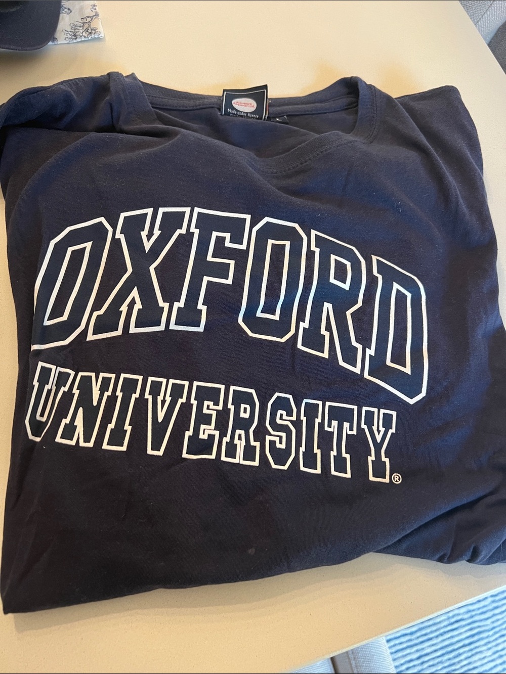 Oxford University Navy Short Sleeve Tee - Classic Logo
